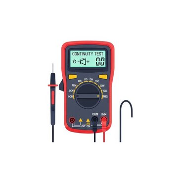 Digital Multimeter with Test Probes for Electrical Measurement