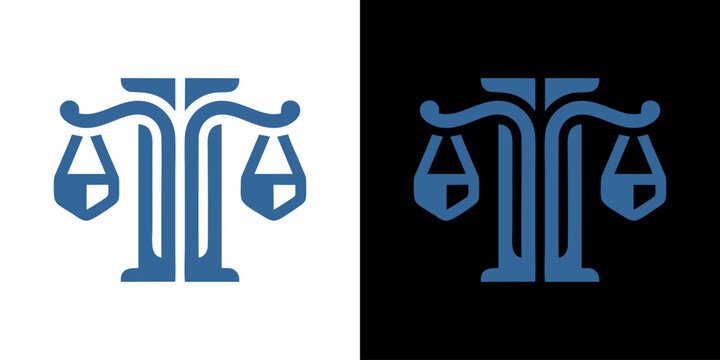 Professional Law and Justice Logo Design Featuring Stylized Scales of Balance for Legal Services and Attorney Firms