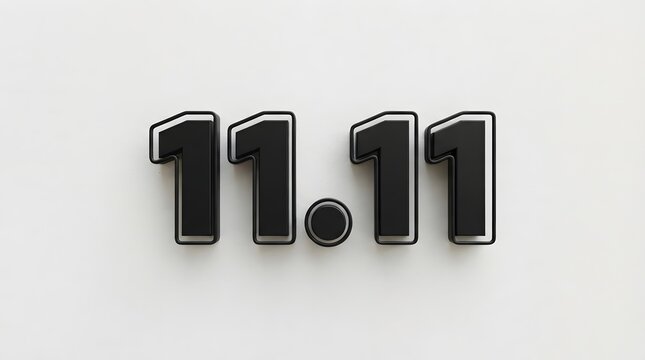 1111 shopping festival sign isolated on white background