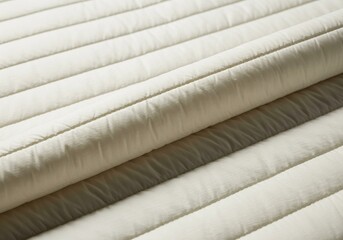 Obraz premium Close-up of soft white quilted mattress fabric surface.