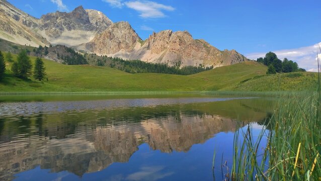 lake and mountains