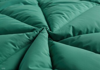 Obraz premium Abstract Close Up of Soft Emerald Green Fabric Quilted Texture.