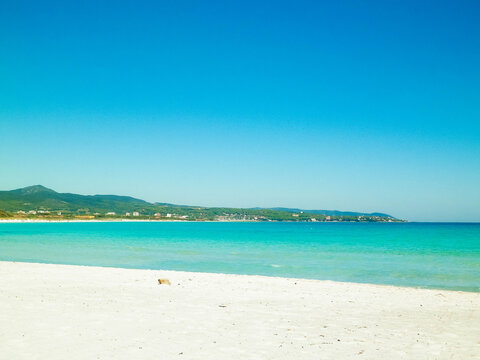 Coast of Tuscany. Beautiful sandy beach in Vada. Italy