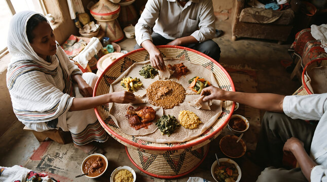 Injera and Stew, Addis Ababa Ethiopia