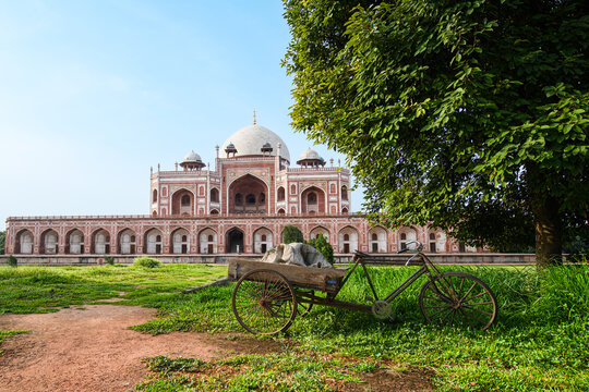 Humayun's Tomb in New Delhi, India. It is the tomb of Mughal Emperor Mirza Nasir al-Din Muhammad, commonly known as Humayun.