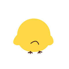Cute yellow chick from behind © illustATAM