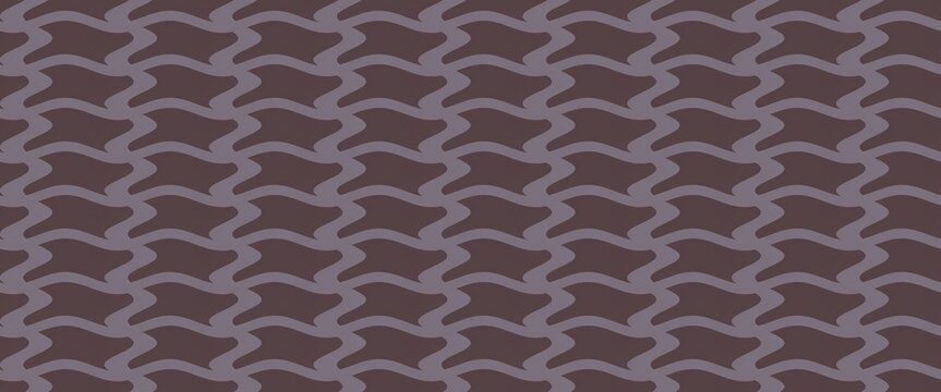 Abstract repeating scalloped wave pattern in muted gray and mauve tones, creating a seamless geometric textile-inspired background