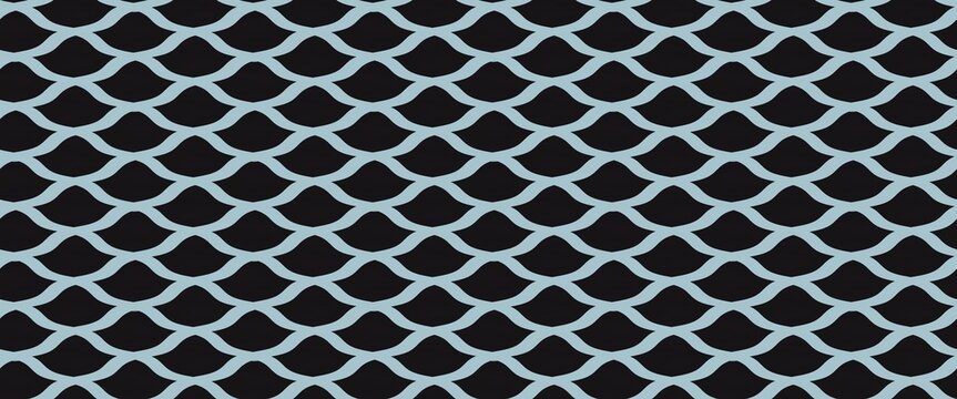 Repeating pale blue scalloped lattice pattern on a dark background, creating a seamless abstract geometric texture with rhythmic symmetry