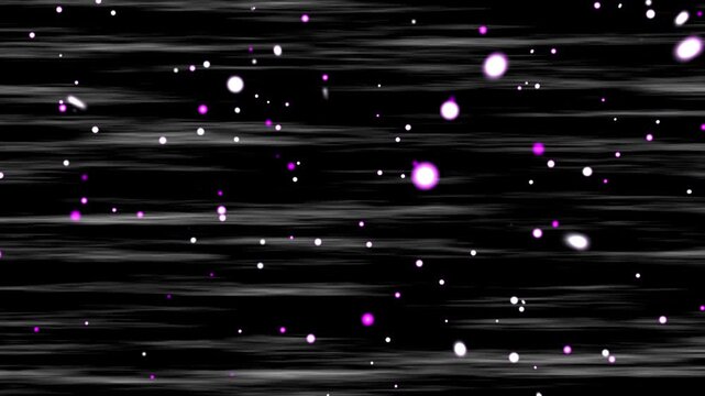 Futuristic abstract space flight loop with glowing pink and white particles, speed lines, and cosmic travel background in 4K resolution.