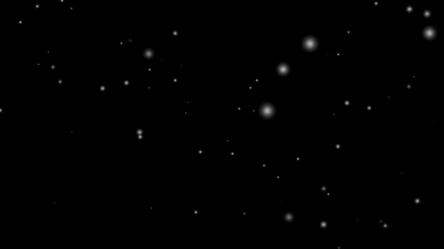 Futuristic abstract space flight loop with glowing stars, floating particles, and minimal cosmic travel background in 4K resolution.