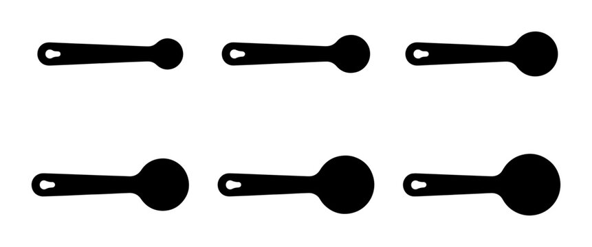 Black eye test chart shapes, ophthalmology tools, graphic elements