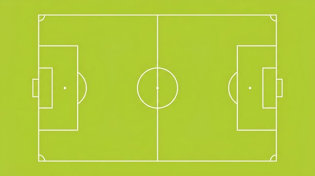 Overhead soccer football field pitch diagram