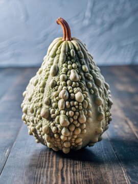 A bitter gourd in full bloom