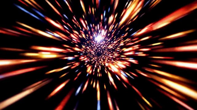 Hyperspace Warp Drive Motion Blur Space Tunnel
