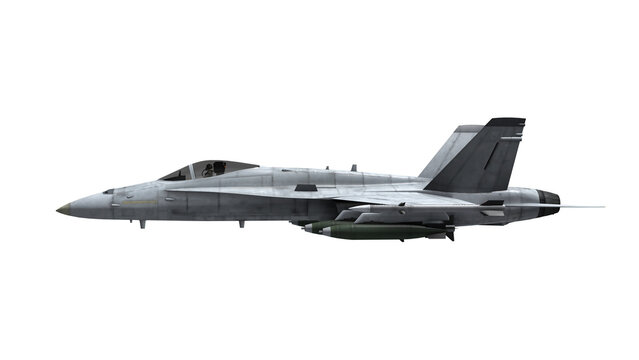 f-18 jet fighter isolated on transparent background