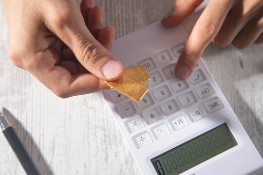 Man with a gold bar. Business. Investment