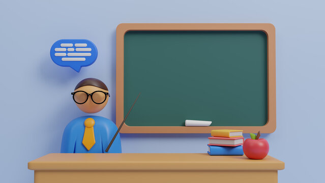 World teachers day for education concept. Happy Teachers Day background. October 5. Day provides the occasion to celebrate the teaching profession worldwide, take stock of achievements. 3d rendering