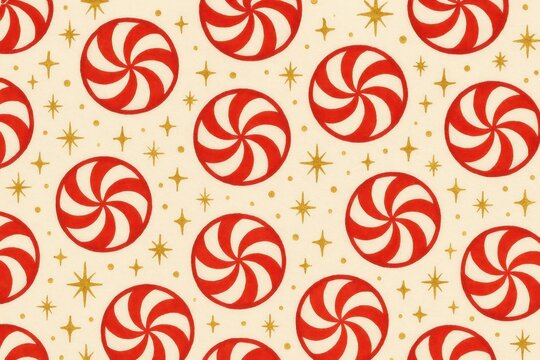 Festive peppermint candy pattern.