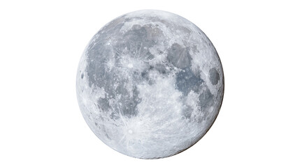 Full moon with visible craters and lunar surface texture © Clementine