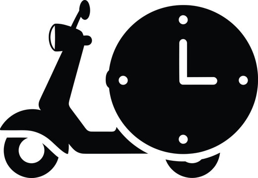 Minimalist scooter icon representing fast delivery and timely shipment service