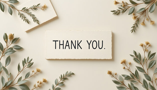 Elegant Floral Gratitude Card Design