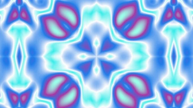 Abstract digital background with soft blue and purple glowing kaleidoscopic patterns.