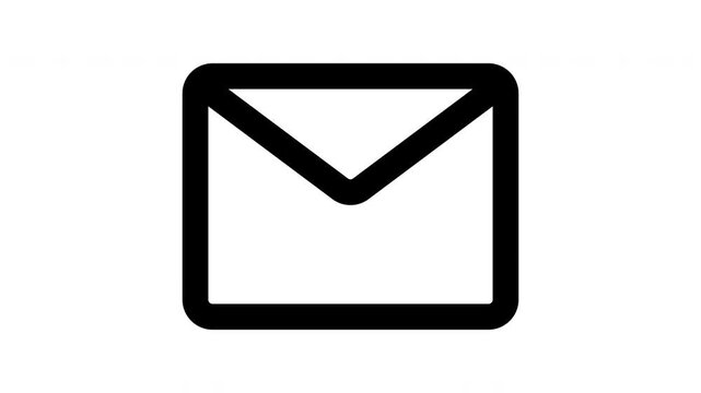mail animated Line Icons Premium 4K, Outline Motion Graphics Collection