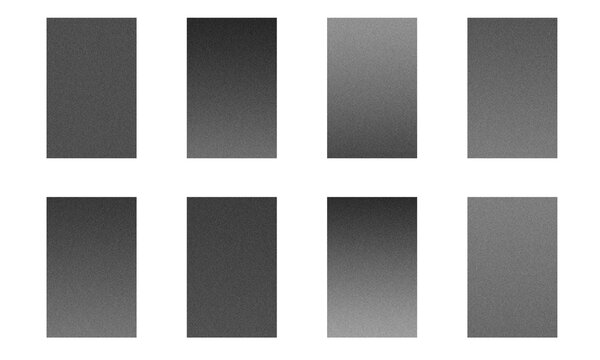 Eight Vertical Grayscale Gradient Backgrounds With Subtle Grain Effect