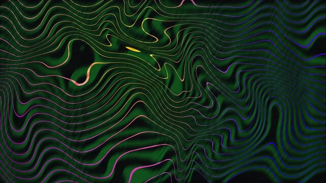 Abstract creative motion colorful ripple wave line on dark background. Video animation Ultra HD 4k footage.