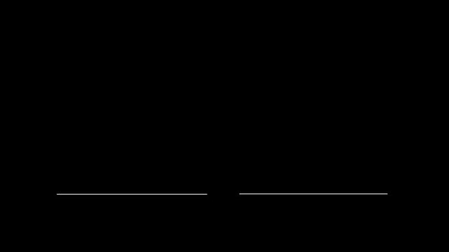minimal quote marks bounce motion with two side lines coming together and separating animation.