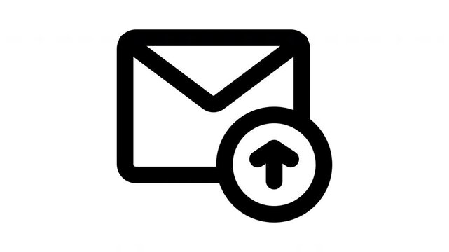 outbox animated Line Icons Premium 4K, Outline Motion Graphics Collection