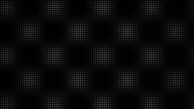 Abstract overlay background with a repeating pattern of glowing white dots and grid squares creating a modern digital tech style texture design
