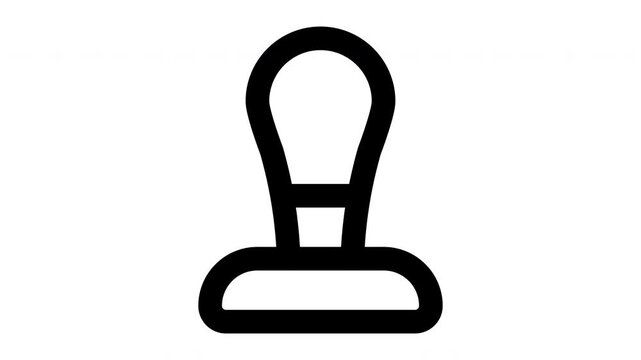 stamp animated Line Icons Premium 4K, Outline Motion Graphics Collection
