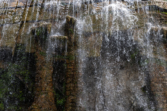 Waterfall on Castle Hill in Nice, France