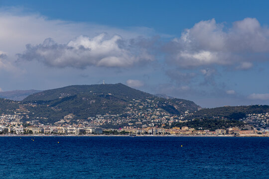 Nice, France, panoramic view of the historic part of the city. View from above