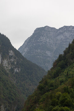 Alpine mountain landscape in Austria, Salzachofen