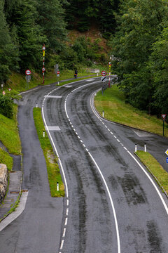 Paved road in the Austrian Alps, Salzachofen, Salzburg
