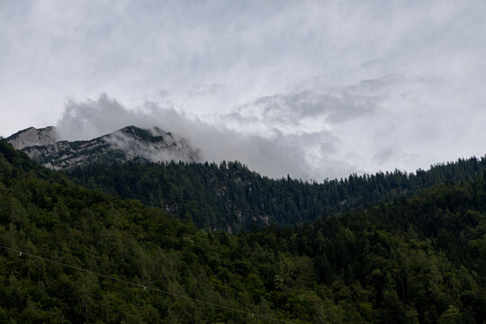 Alpine mountain landscape in Austria, Salzachofen