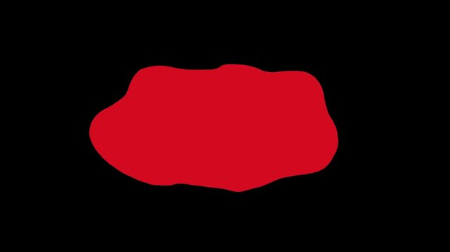 Simple 2D animation footage of a red screen background.