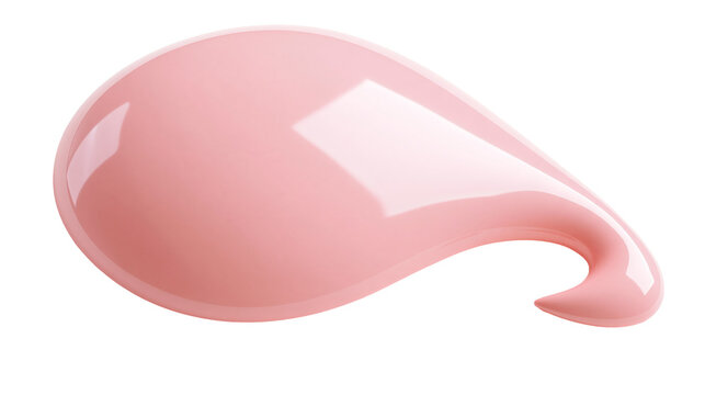 Smooth glossy light pink cosmetic cream smear drop