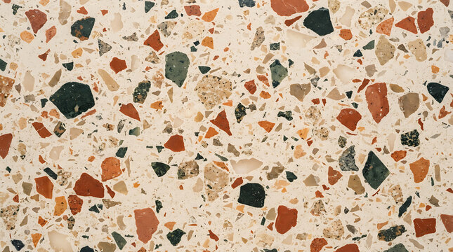 Terrazzo stone texture with colorful marble chips