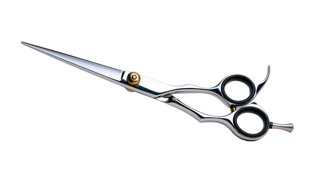 Professional stainless steel hair cutting scissors with gold tension screw