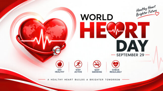 World Heart Day Graphic Design with Red Heart Icon &mdash; September 29

40 Related Keywords