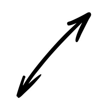 PNG Diagonal black arrow design element on transparent background