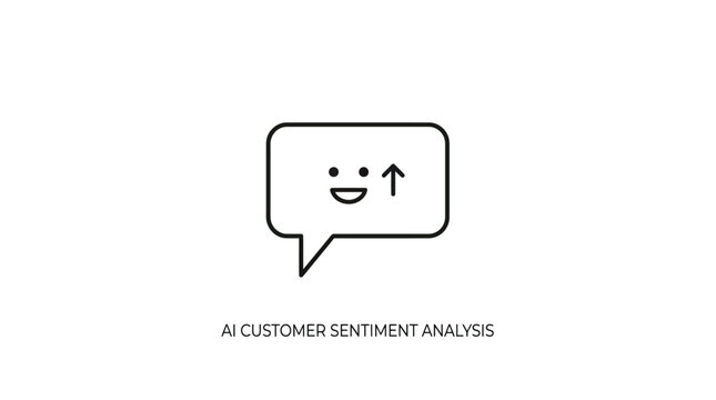 ai customer sentiment analysis icon vector illustration