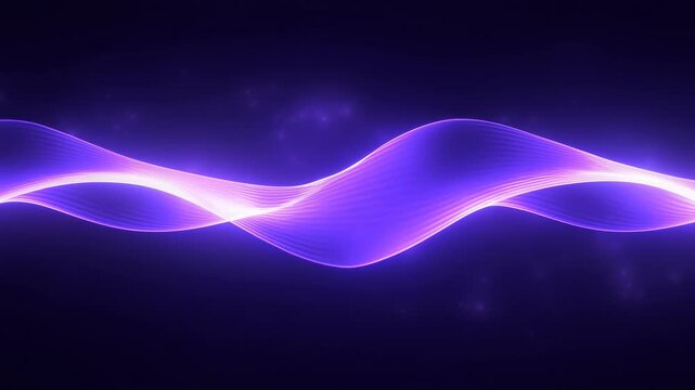 Glowing purple waves undulate across a dark digital background. Technology presentations, music and audio projects, and science explainers.