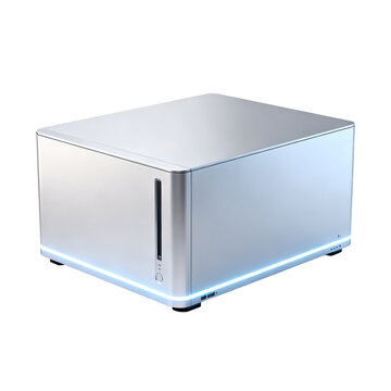 [Transparent Background PNG]Modern Metallic Compact Desktop Electronic Device Unit