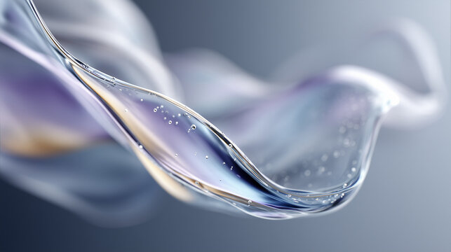 Iridescent Liquid Glass Abstract Background &ndash; Premium Digital Design Visual

