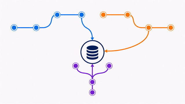 Software Version Control Coding Vector Icon