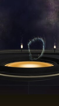 2027 Happy New Year Sci Fi Space Animation Vertical Video